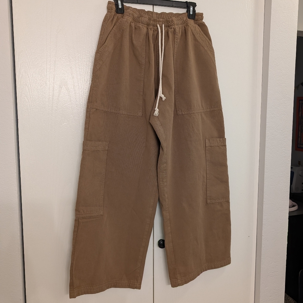 Big Bud Press Wide Leg Cargo Pants in Brown - Picture 3 of 15